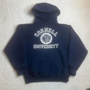Vintage Cornell Univeristy men's blue hoodie boxy collegiate 90s M